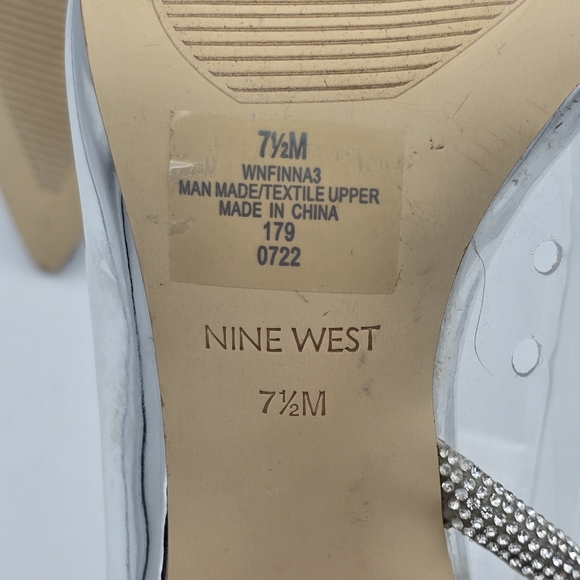 Nine West Finna3 Closed-Toe Pumps, Sparkly Silver, Women's 7.5M - Picture 13 of 16
